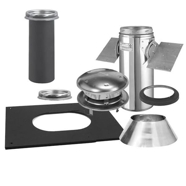 Ricki'S Rugs Selkirk Corporation 6T-PCK 6 Inch Ultra-Temp Pitched Ceiling Support Kit Stainless RI218684 - main